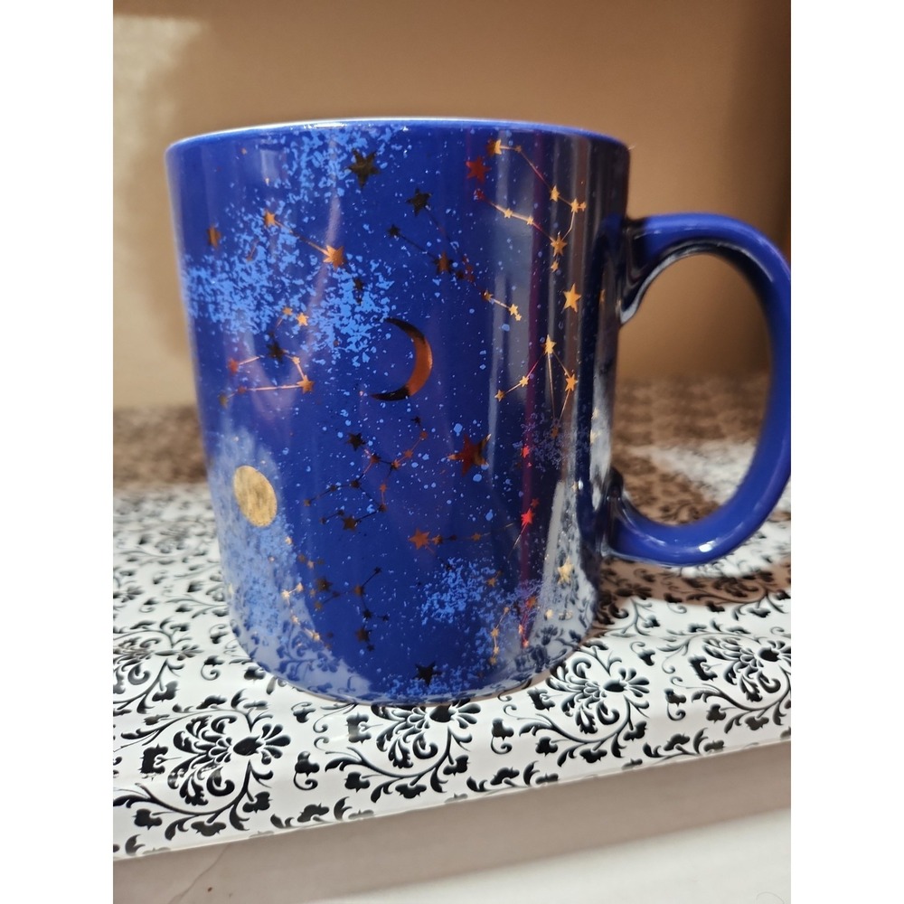 RealSimple Navy Celestial Ceramic Mug